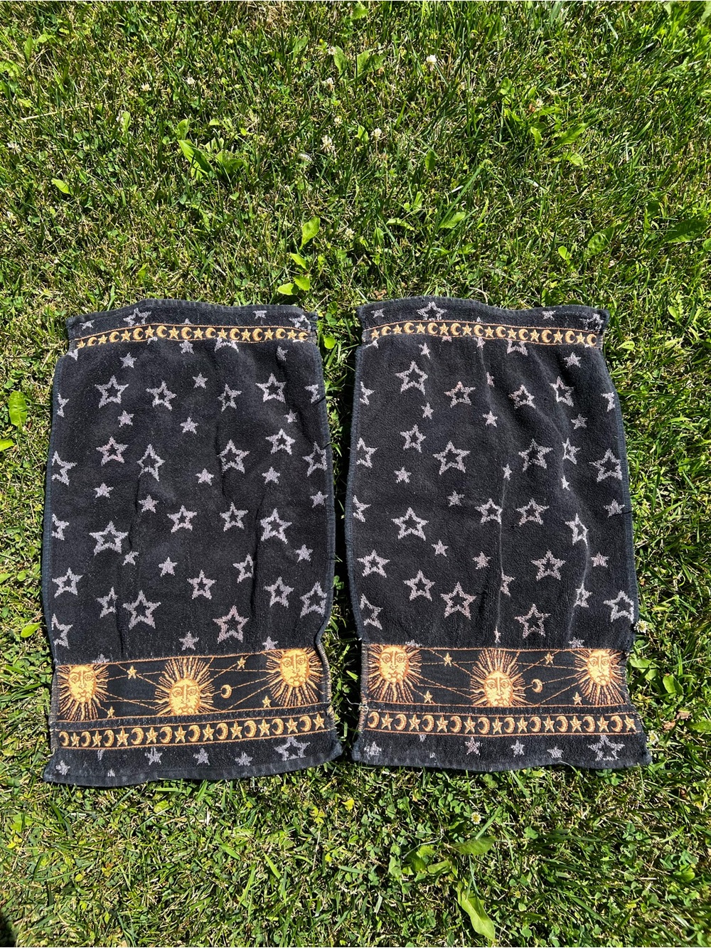 Celestial Sun Moon Stars Hand Towels